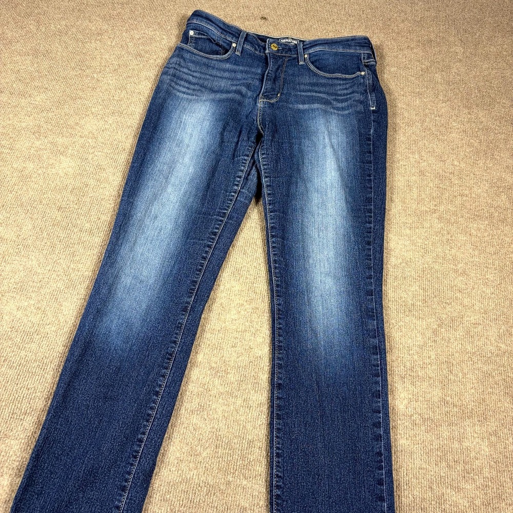Signature Levi's Jeans Womens 10M Blue Denim Totally Shaping Slim Straight Leg